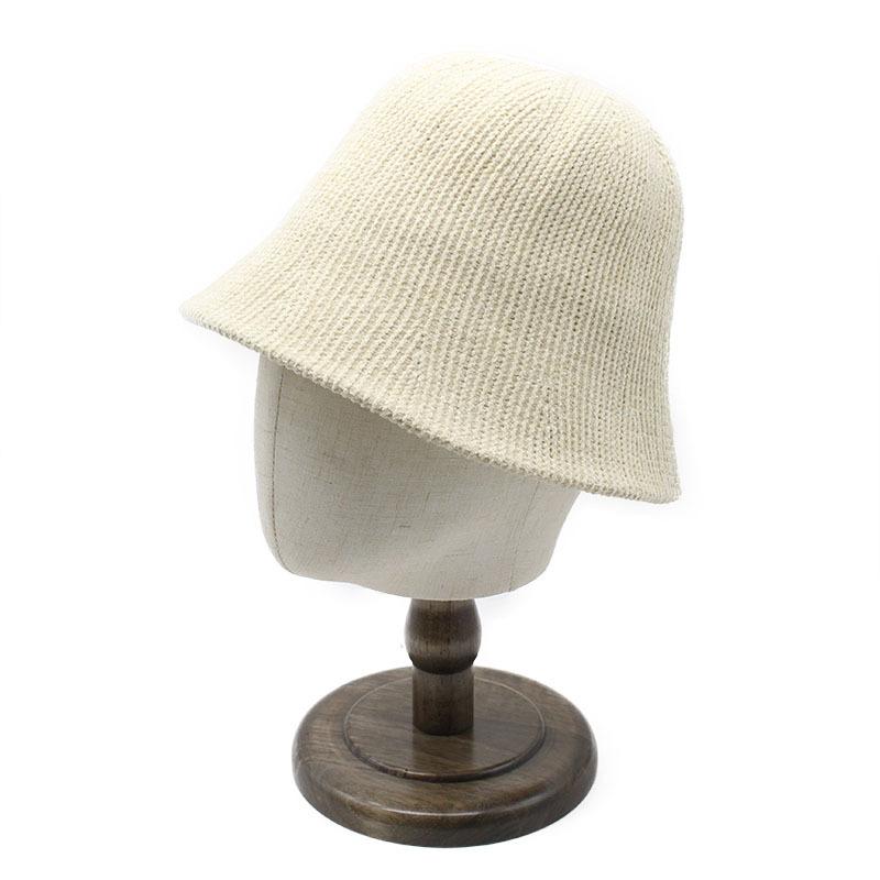 Ins Chenier Dome Knitted Bucket Hat Female Solid Color Small Face Thickened Bucket Basin Hat