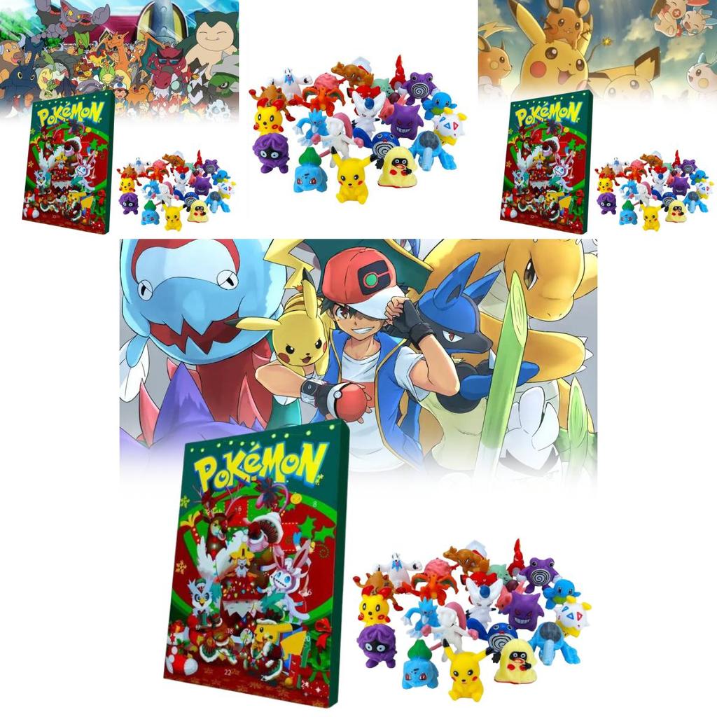 Pokemon Christmas Countdown Calendar With 24 Plastic Toys For Kids And Collectors