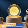 Luminous Crystal Ball Night Light with Wooden Base - Creative Holiday Gift and Desktop Decoration