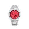 Casio Men Liquid Crystal,Analog Dual Display Series Red Watch GA-2100-4A(Watch8--)