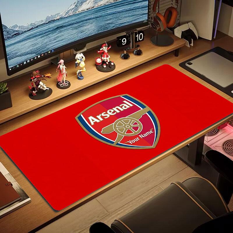 Arsenal F Anpassat Namn Stor Storlek Musmatta Stor Spelbord Kudde Halkfri Bärbar Dator Surfplatta Stor Musmatta XXL Mat Mini PC Spelmatta Med Låst Kant