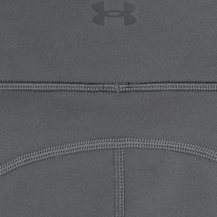Under Armour Jednolity Kolor Odblaskowe Dopasowane Spodnie Sportowe Damskie z Troczkiem Wysokim Stanem Dziewięciopunktowe Szary Nosorożec 1383367-025