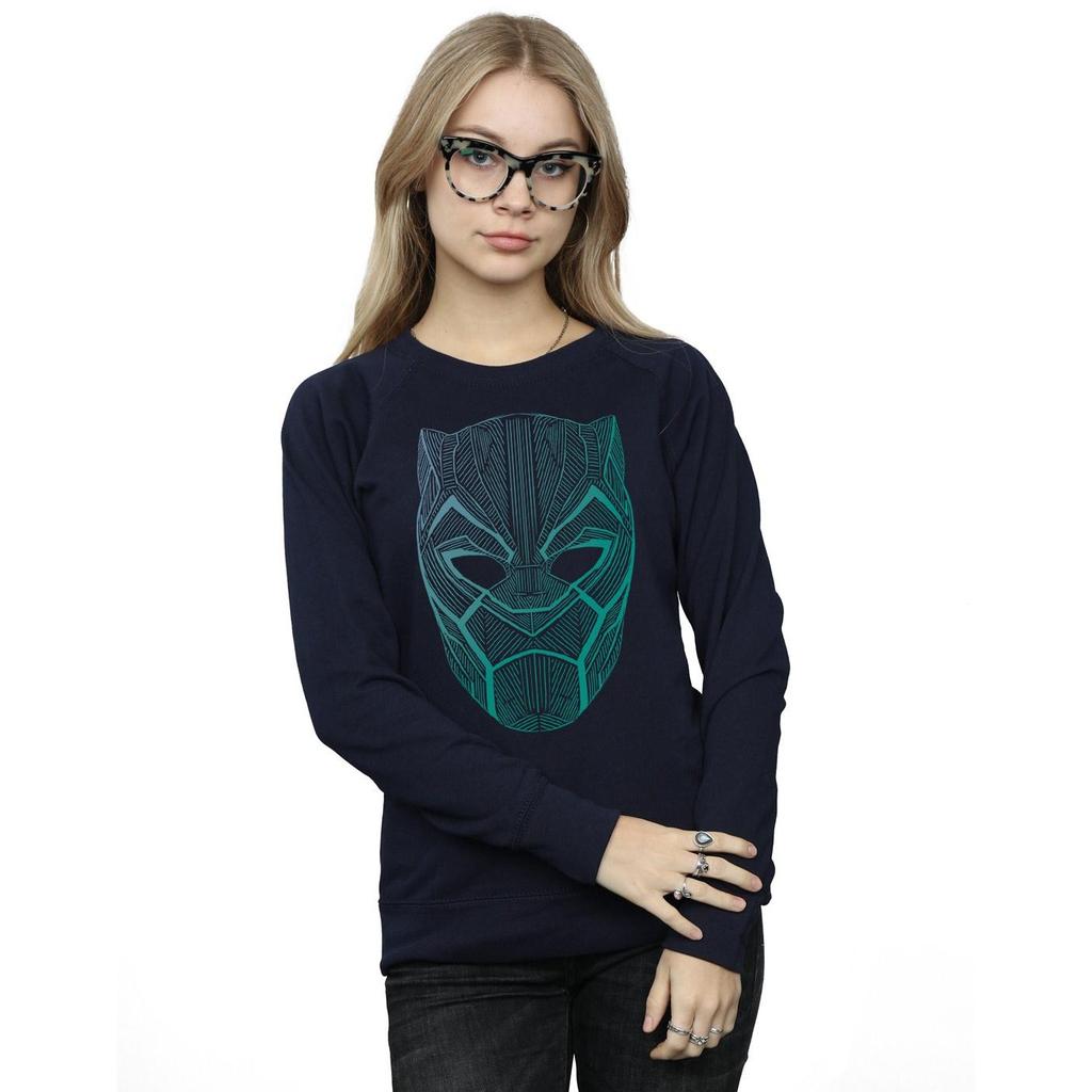 Marvel Womens/Ladies Black Panther Tribal Mask Sweatshirt