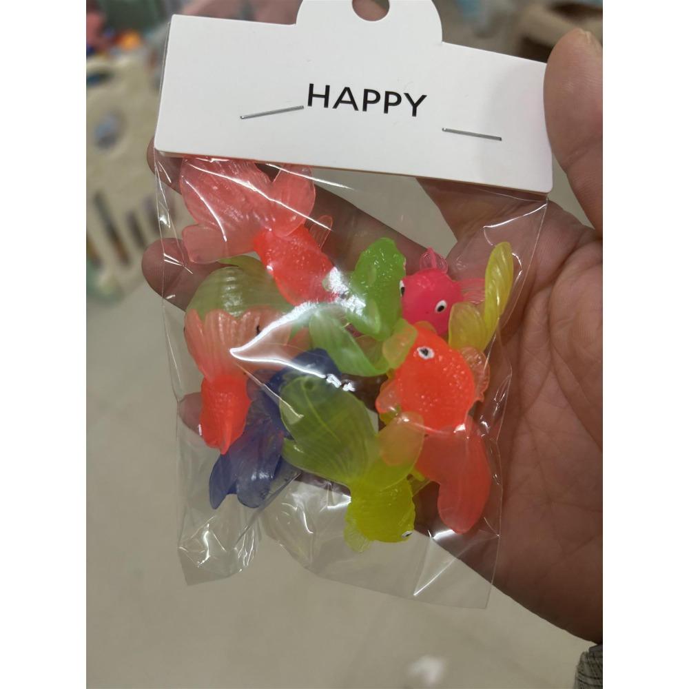 10db/készlet Gyerek puha gumi aranyhal baba fürdőjátékok gyerekeknek szimuláció mini aranyhal vízi totyogó vidám strand ajándékok