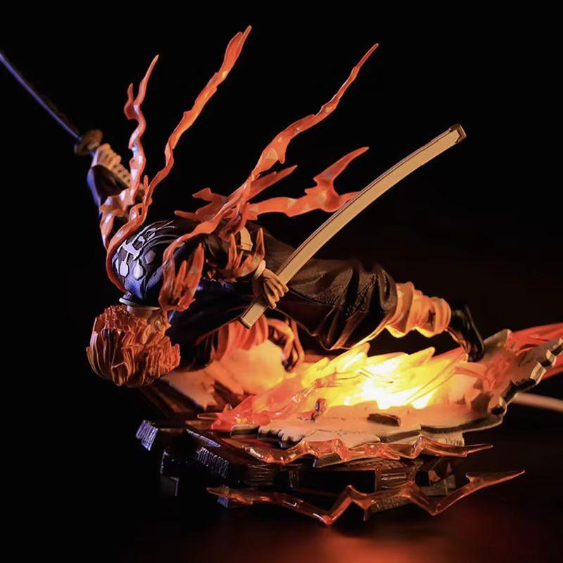 Demon Slayer Infinity Castle Agatsuma Zenitsu Honoikazuchi Series Luminous Statue Action Figure Model Ornament Gk Youth Toy