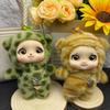 Keychain Vinyl Face Plush Doll Bag Charm Vinyl Doll Toy Leopard Stuffed Pendant  Girls Women