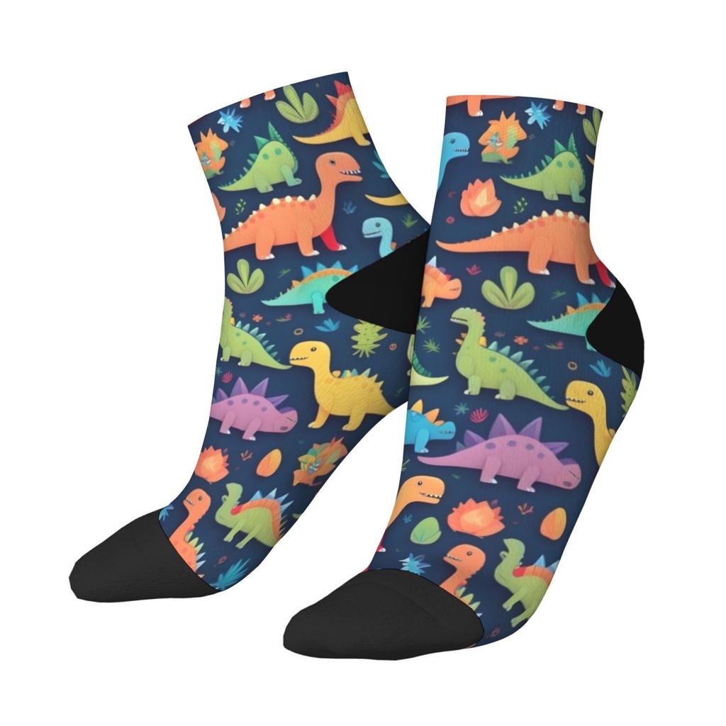 Harajuku Cute Dinosaur Cartoon Socks Novel Funny Happy Compression Socks Unisex Soft Skin-friendly Comfortable Fashion Socks