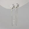 New Arrival Double Chains Long Tassel Drop Earrings For Women Korean Stainless Steel Zircon Hanging Earring Piercing Jewelry