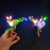 1PC Hair Band Glowing Headwear Hair Accessories Elk Pulp Antlers Party Prop Christmas Headband LED Light