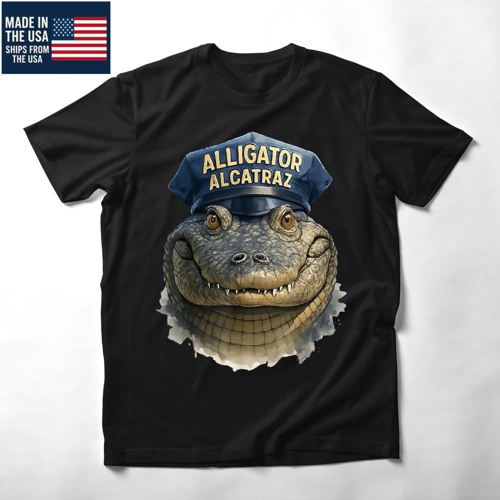 Alligator Alcatraz T-Shirt Everglades Florida Parody Alligator Fan T-Shirt Unisex T-Shirt S