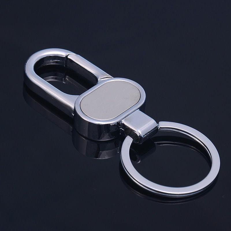 Men's Titanium Alloy Key Chain Pendant with Stainless Steel Ring