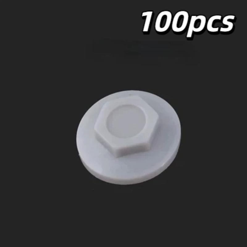 Hex Drilling Screw Cap 100/200Pcs Low Temp Resistant Covers Fit 5.2mm Self-Drilling Tail Screws Cold Area Construction