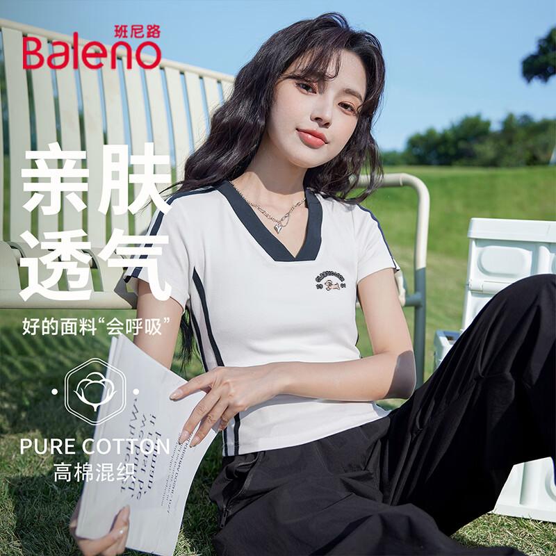 Baleno Women s Contrast V-neck T-Shirt XL