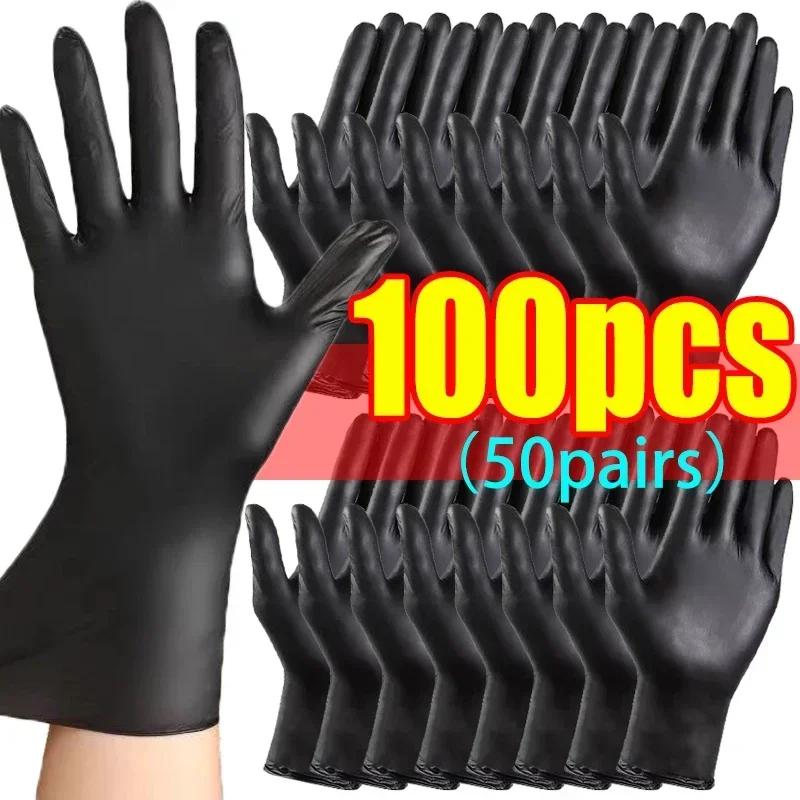 Disposable Black Nitrile PVC Gloves Strong Gloves For Housework Dish Washing Car Industry Gardening Pet Care Baking Cooking Tool