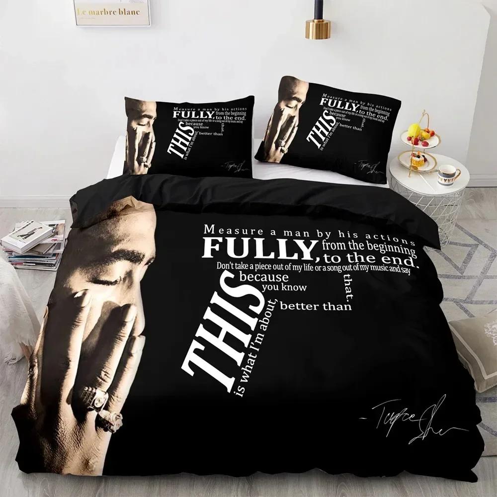 Top 3D Bedding Set Single Twin Full Queen King Size Tupac Amaru Shakur Bed Set Aldult Kid Bedroom Duvetcover Sets