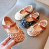 Spring New Little Girls Leather Shoes Baby Girl Flower Mary Janes Shoes Soft Sole Kids Girl Fashion Princess Shoes I07053