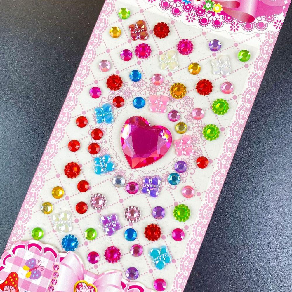 DIY Mobile Phone 3D Gem Stickers Scrapbooking Crystal Rhinestone Sticker  Children Toy