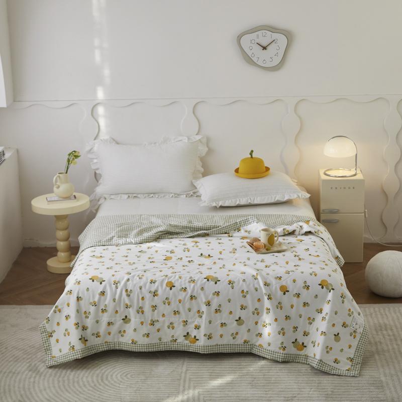 Lion Crocodile Summer Quilt 100% Cotton Kawaii Cartoon Animal Pattern Skin-friendly Air Conditioner Quilted Quilt for Boys Girls