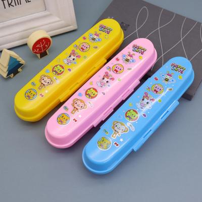 Cutlery Box Cartoon Print Anti-scratch Polypropylene Children Spoon Fork Storage Box for Home