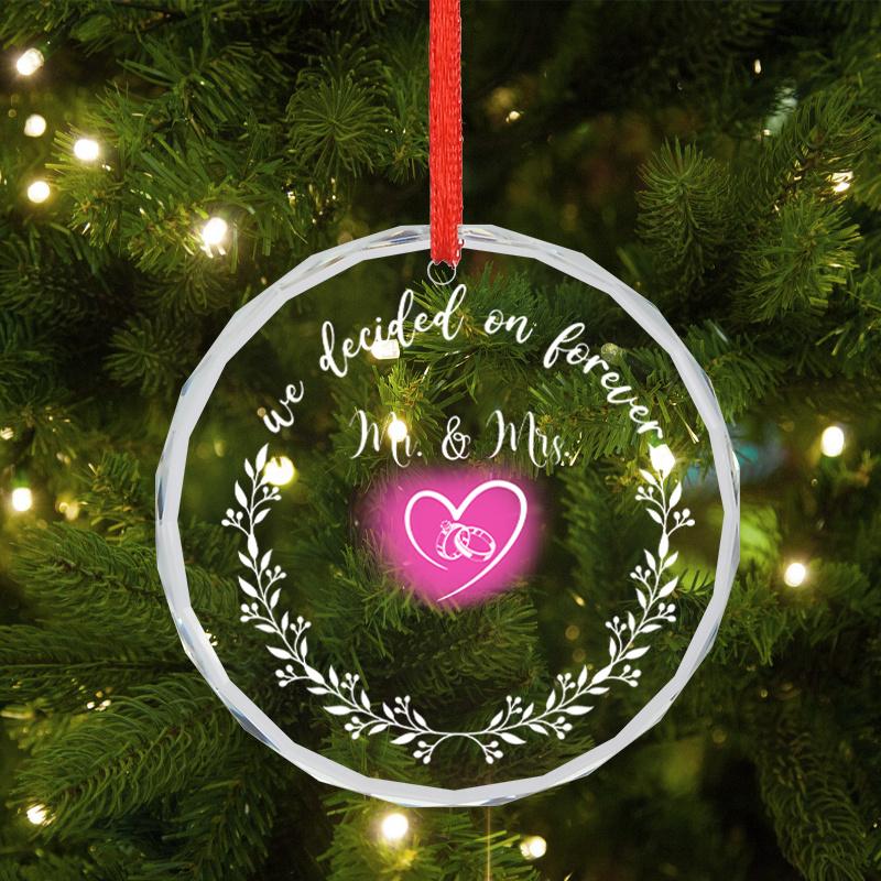 1pc/2pcs Wedding Glass Pendant-Gifts for Newlyweds Wedding Souvenirs, Wedding Scene Decor, Tree Decor, Party Decor, Backpack and Keychain Pendant