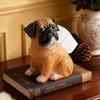 Adorable Pug Dog Resin Figurine Tissue Holder Charming Pet Statue for Living Room Bedroom Countertop Home Decor Ornament