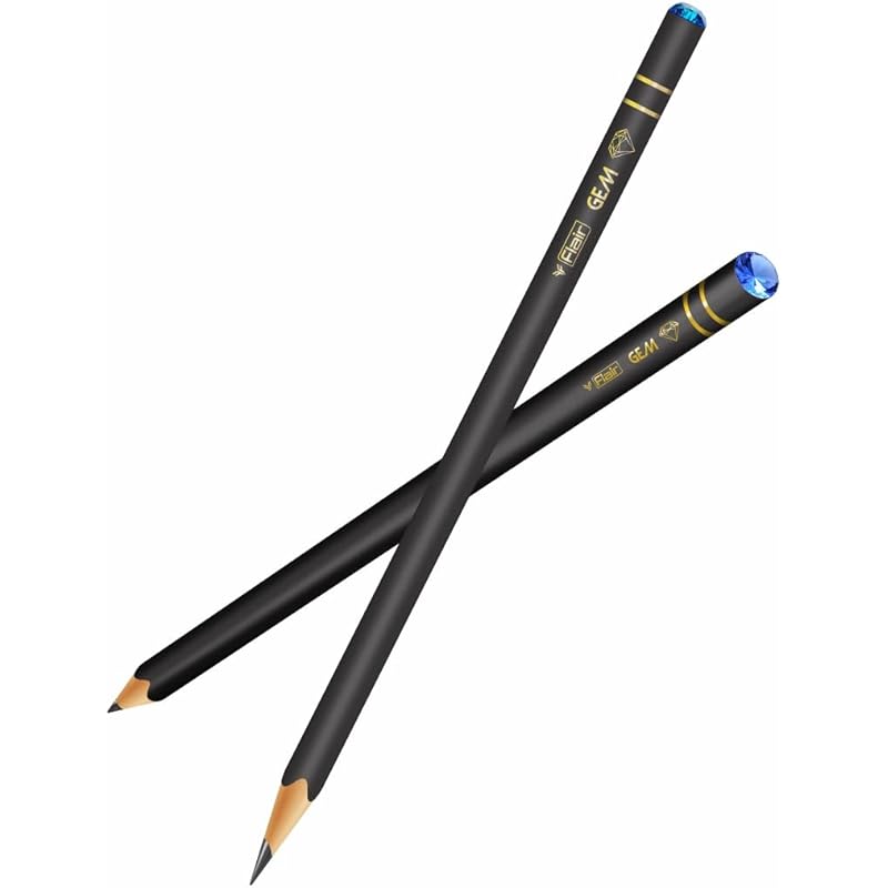 

Flair Creative Series Gem 2B Graphite Pencil | Extra Dark Pencil | Black Matte Finish | Lightweight With Comfortable Gri 2 чёрный