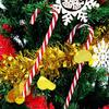 6pcs Christmas Ornament Plastic Candy Canes Christmas Tree Hanging Ornaments