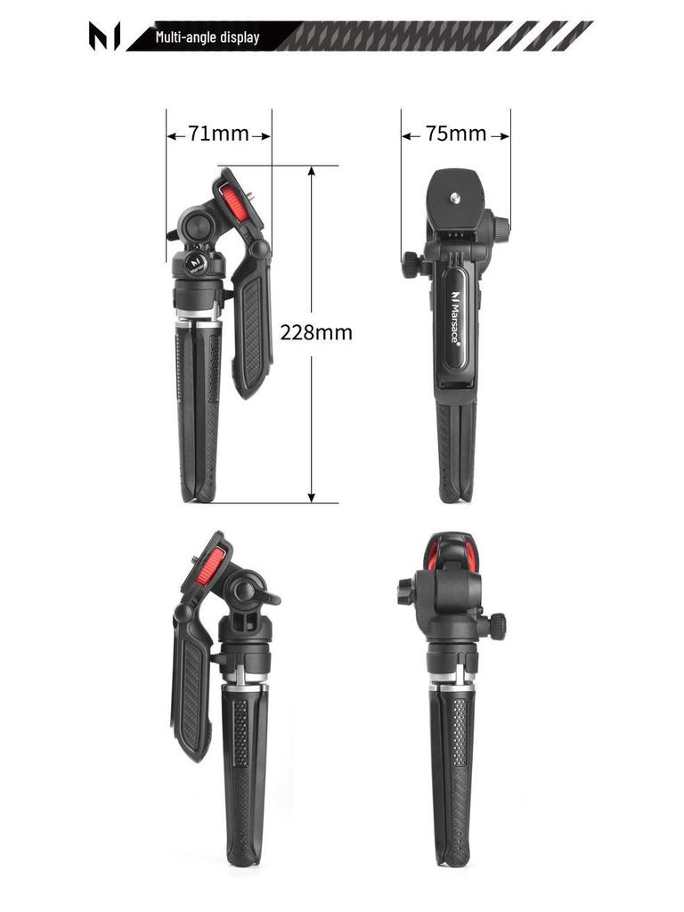 Mantis Lightweight Vlog Tripod for Handheld and Desktop Use - Ideal for Low Angle Shots and Climbing Stairs