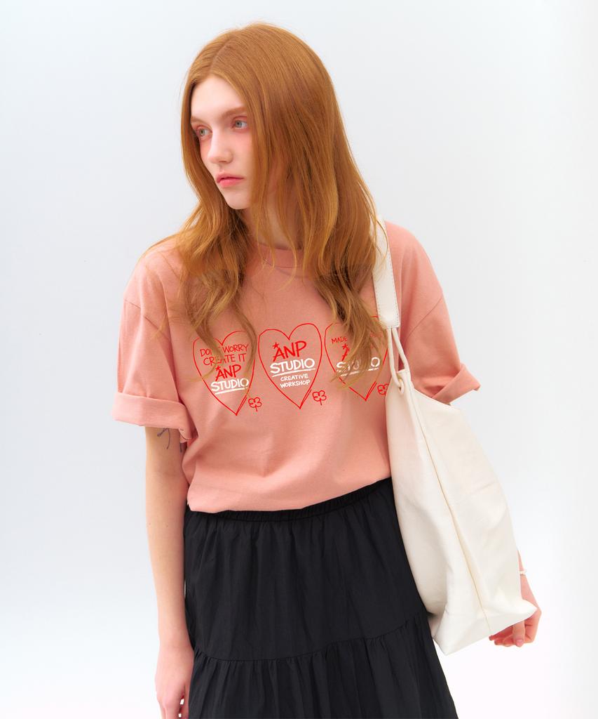 NP STUDIO Made With Love Oversized Short Sleeve T-Shirt [ 4 Colors ]