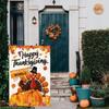 Thanksgiving Sports Turkey Double-Sided Garden Flag 45x30cm/18x12in Fall Outdoor Yard Display