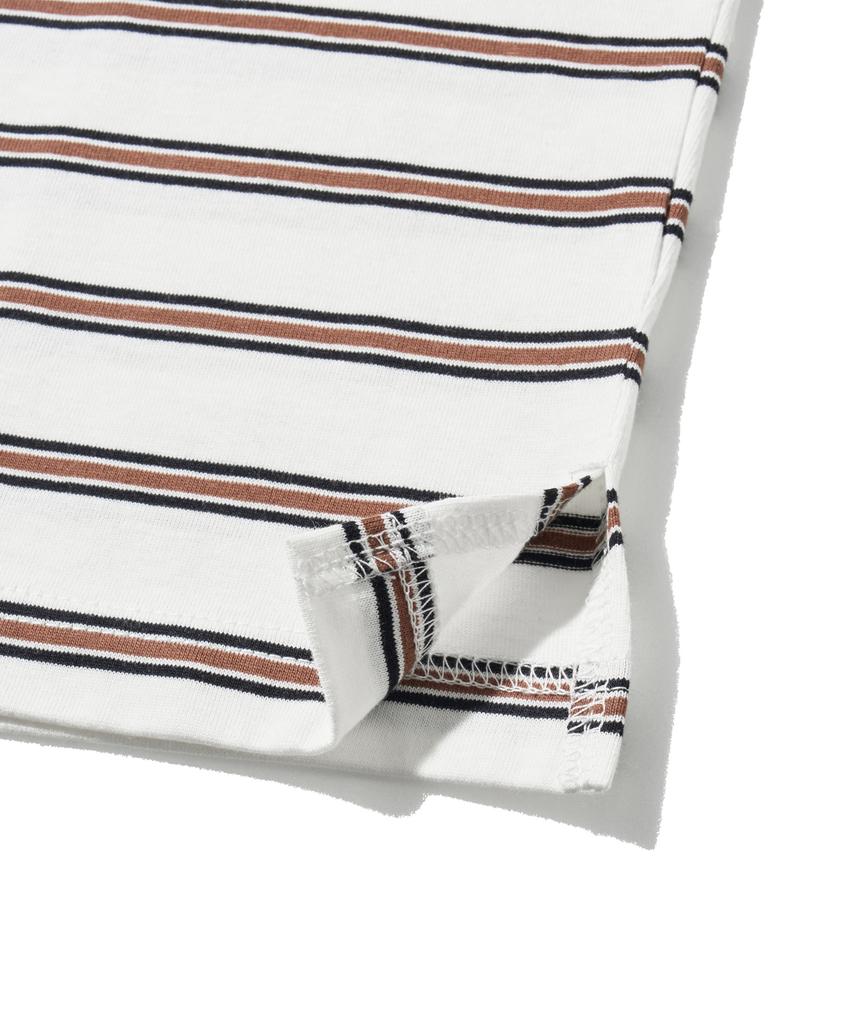 FILLUMINATE Multi-Stripe Pocket T-Shirt - Ivory