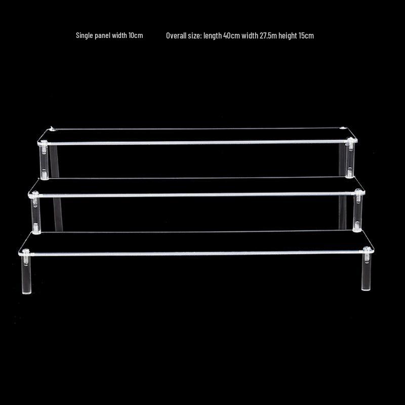 Clear Acrylic Tiered Display Stand for Figurines, Dolls & Jewelry