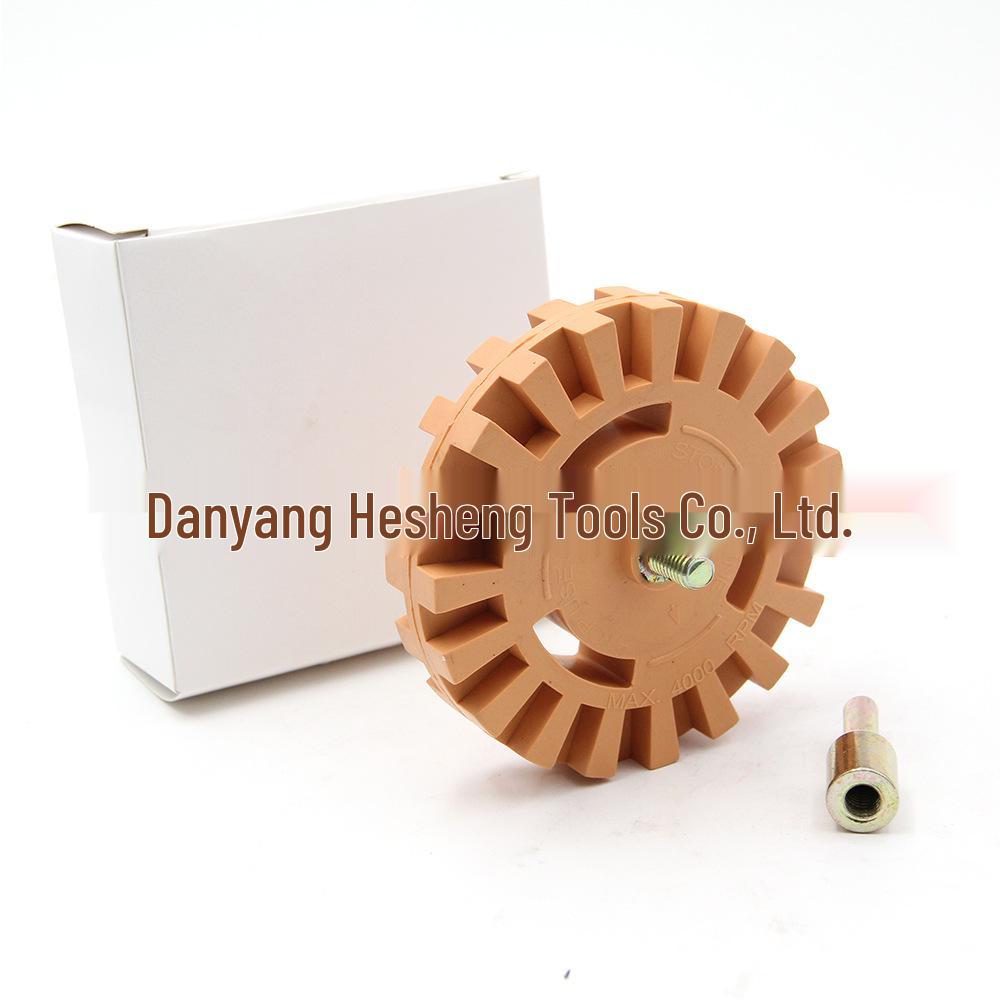 4-Inch Pneumatic Glue Removal Disc, 20MM Rubber Grinding Wheel for Tire Polishing