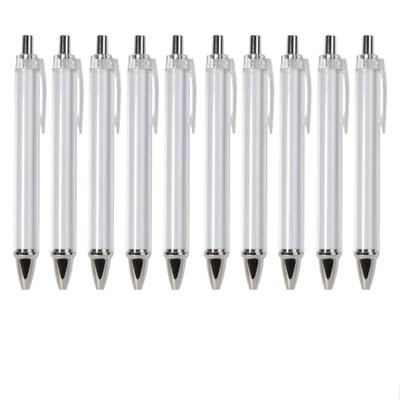 10Pcs Heat Transfer Pen Retractable Ballpoint Pen Smooth Writing Blank Sublimation Pen for Full Printing Ballpoint Pen