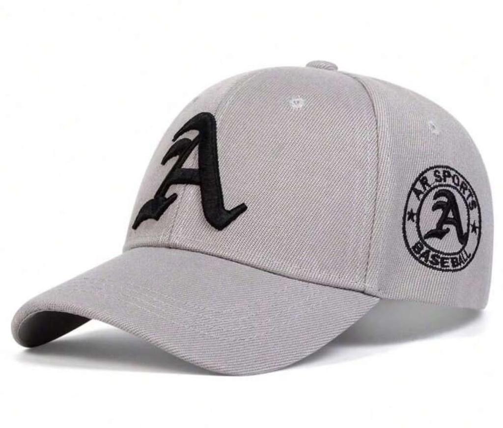[sproutsy] Baseball Cap, Sports Cap, Cap, A Logo Embroidery (JP, Number Size, 58.0 cm, Gray)