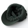 AVIREX Chunky Brimmed Knit Loose Knit Newsboy Cap for Men and Winter Knit Cap One Mixed Cap, Fit, Women, (JP, Alphabet, Size, Green)