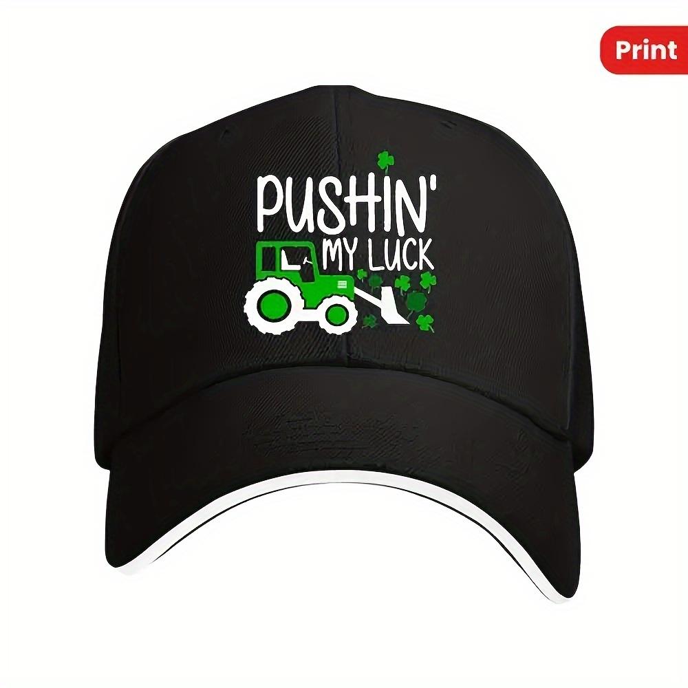 

Кепка бейсболка с принтом Pushin My Luck Tractor Clover , дышащий полиэстер, регулируемая, для взрослых, повседневная, летняя, для улицы One Size