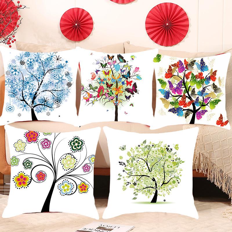 Colorful Abstract Floral Cushion Cover for Sofa or Home Décor