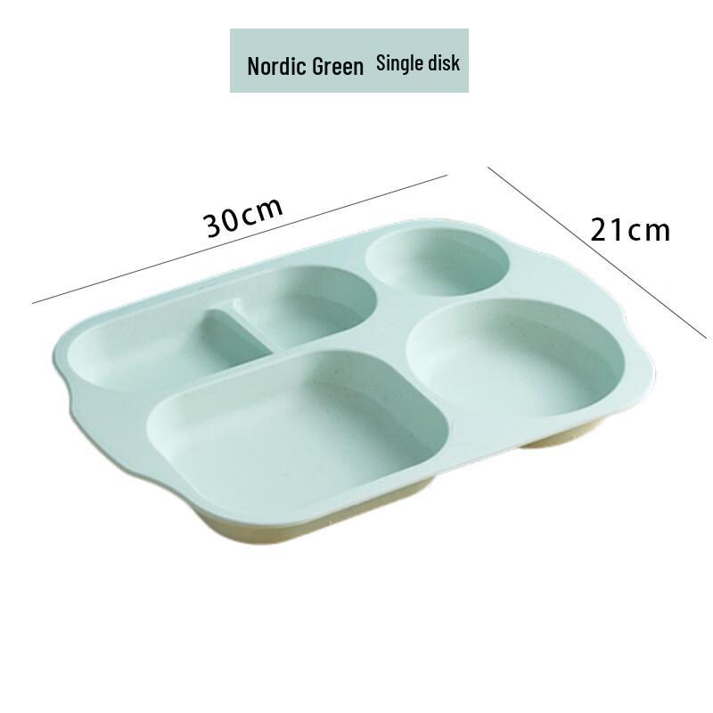 Kids Wheat Straw Divided Dinner Plate