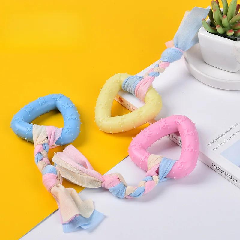 

Durable Rubber Dog Chew Toy for Aggressive Chewers Puppy Teething Bone with Dental Cleaning Nubs Dog Toothbrush for Teeth XS