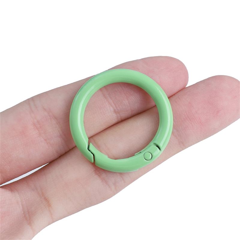 2/5/10Pcs Alloy Spray Painted Open Ring Spring Buckle Clasps For Key Bag Accessories