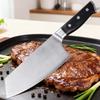 7.3 Inch Chinese Chef Knife 10Cr15MoV Stainless Steel Blade Wood Handle Cleaver Meat Slicing Vegetables Kitchen Knife Messer