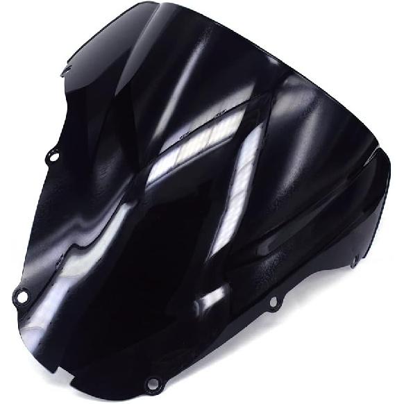 WYNMOTO Motorcycle Double Bubble Windshield Windscreen Fit for Honda CBR929RR 2000-2001 CBR900RR 00 01 Black