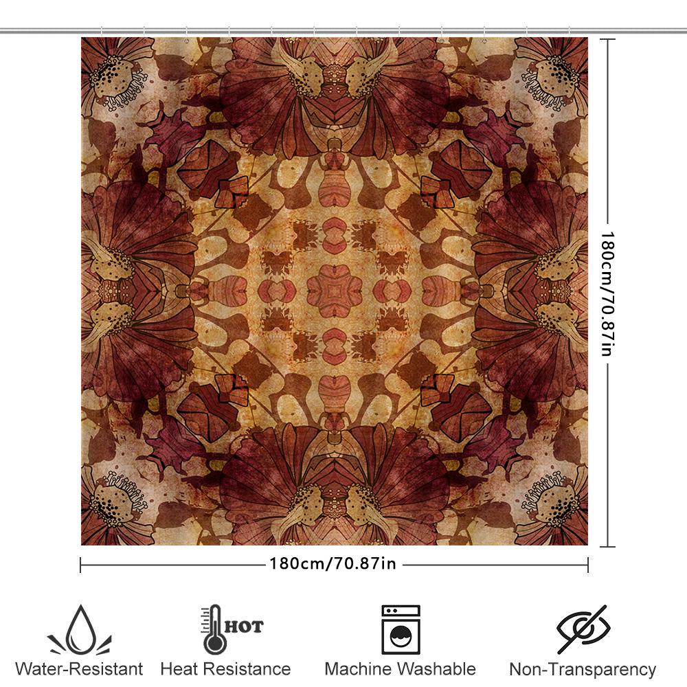 Colorful Shower Curtain With Abstract Landscape Design Modern Bathroom Decor For Home Living Room Or Bathing Area (128 Character