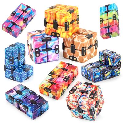 Nuovo Strano Giocattolo Decompressione Stampa UV Cubo di Rubik Infinito, Decompressione Pieghevole Varietà Cubo di Rubik Punta delle Dita Cubo di Rubik