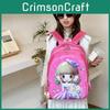 Adorable Cartoon Nylon Backpack For Kids With Back Support School Bag For Boys And Girls