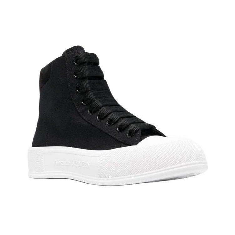 Alexander Mcqueen Deck High Top Stylish Skateboarding Shoes Men's Black 707681W4MV71070