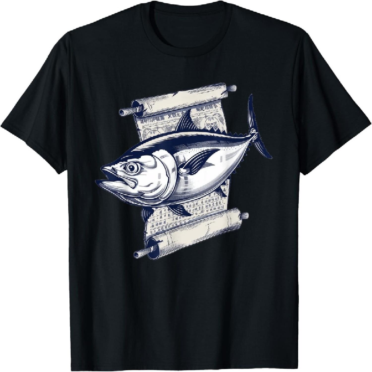 Bluefin Tuna With An Ancient Scroll T-Shirt S