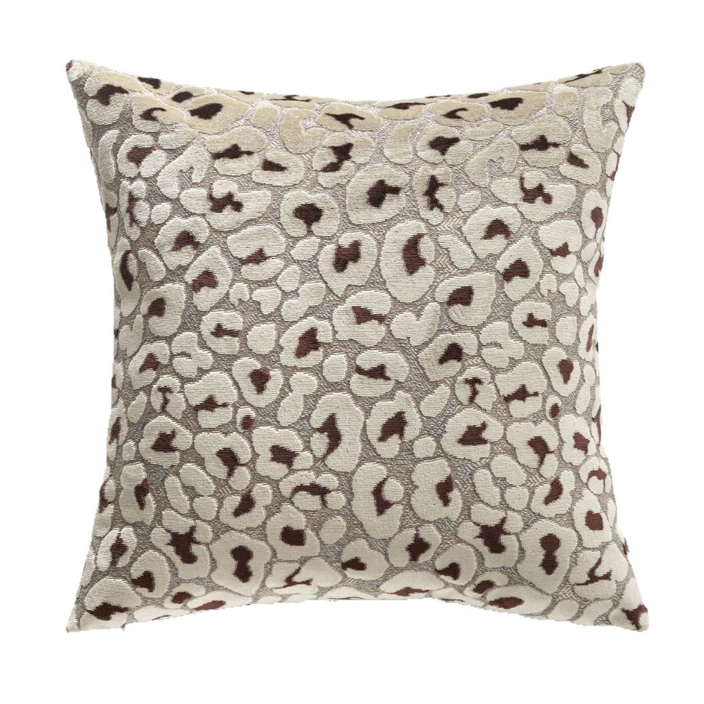 45x45cm Leopard Print American Cut Fleece Sofa Pillow Cover Cotton and Linen Pillow Office Nap Pillow Car Cushion Pillowcase
