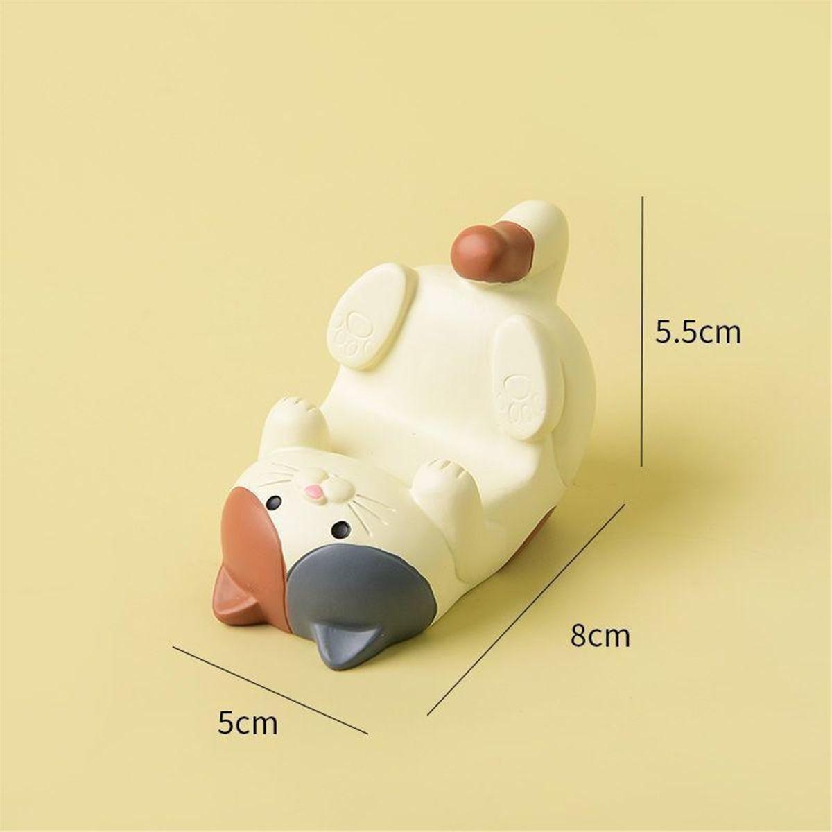 

Cute Cartoon Cat Resin Phone Holder Universal Mobile Phone Stand for Home Office Gift